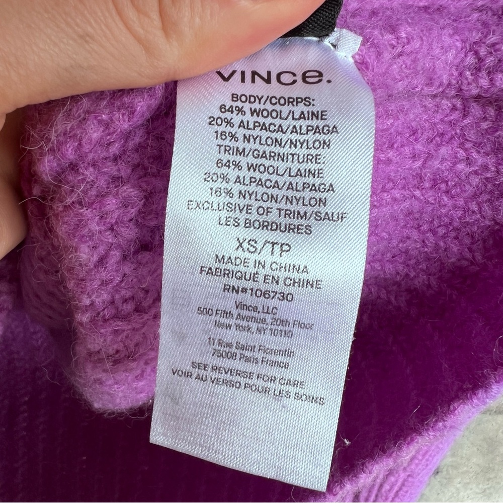 Vince Vibrant Purple Knit Cardigan - Picture 3 of 7